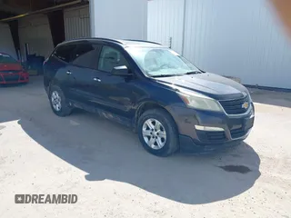 2015 Chevrolet Traverse LS z VIN 1GNKVFED4FJ323888, wystawiony jako IAAI lot #42001827 z przebiegiem 182 819 mil mil oraz . Historia ofert i sprzedaży dostępna na DreamBid. Obrazek 1.