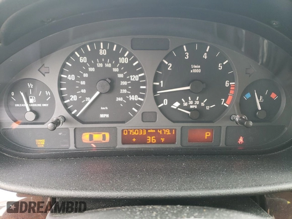 2003 BMW 3 Series 325xi z VIN WBAEU33483PH89133, wystawiony jako Copart lot #47582845 z przebiegiem 75 033 mil mil oraz Czysty tytuł • Clean title. Historia ofert i sprzedaży dostępna na DreamBid. Obrazek 9.