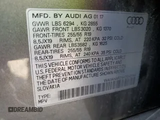 2017 Audi Q7 Premium with VIN WA1AHAF71HD043154, listed as a Copart auction lot 67232344 with 86,710 mi miles and Salvage title. Bid and sale history available at DreamBid. Image 16.