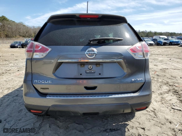 2015 Nissan Rogue SV with VIN KNMAT2MV0FP503167, listed as a Copart auction lot 48521645 with 199,638 mi miles and Salvage Title. Bid and sale history available at carsss.com. Image 6.
