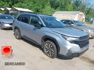 2025 Subaru Forester Touring with VIN JF2SLDTC8SH423511, listed as a IAAI auction lot 42595252 with 5,674 mi miles and . Bid and sale history available at DreamBid. Image 1.