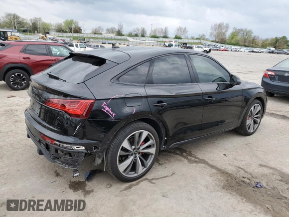 2021 Audi SQ5 with VIN WA134BFYXM2068952, listed as a Copart auction lot 51544055 with 42,690 mi miles and Salvage Title. Bid and sale history available at DreamBid. Image 3.