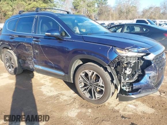 2019 Hyundai Santa Fe Ultimate with VIN 5NMS53AA5KH093555, listed as a IAAI auction lot 41665711 with 72,598 mi miles. Bid and sale history available at carsss.com. Image 1.