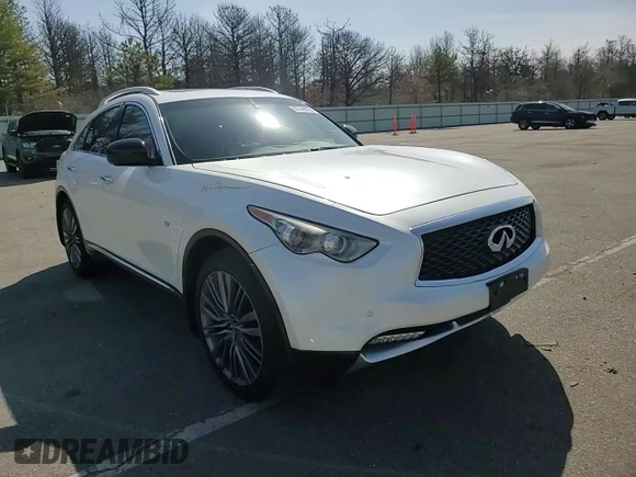 2017 Infiniti QX70 with VIN JN8CS1MW3HM411378, listed as a Copart auction lot 50746075 with 36,738 mi miles and Salvage title. Bid and sale history available at DreamBid. Image 11.