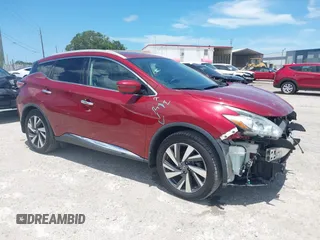 2018 Nissan Murano Platinum with VIN 5N1AZ2MH6JN175410, listed as a IAAI auction lot 42468763 with 57,528 mi miles and . Bid and sale history available at DreamBid. Image 1.