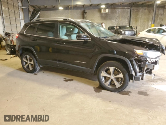 2019 Jeep Cherokee Limited with VIN 1C4PJMDN2KD255950, listed as a Copart auction lot 52145165 with 39,667 mi miles and Salvage Title. Bid and sale history available at carsss.com. Image 4.