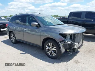 2018 Nissan Pathfinder S z VIN 5N1DR2MN5JC657803, wystawiony jako IAAI lot #42051833 z przebiegiem 192 355 mil mil oraz . Historia ofert i sprzedaży dostępna na DreamBid. Obrazek 1.