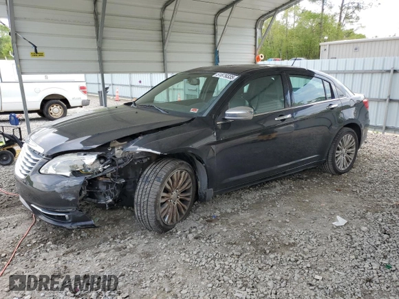 2012 Chrysler 200 Limited with VIN 1C3CCBCB5CN304885, listed as a Copart auction lot 51879335 with 124,575 mi miles and Salvage Title. Bid and sale history available at carsss.com. Image 1.