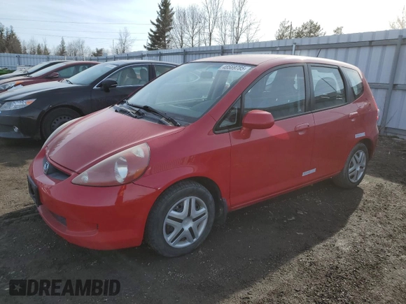 2008 Honda Fit with VIN JHMGD37418S802052, listed as a Copart auction lot 48569785 with 218,865 mi miles and Clean Title. Bid and sale history available at carsss.com. Image 1.