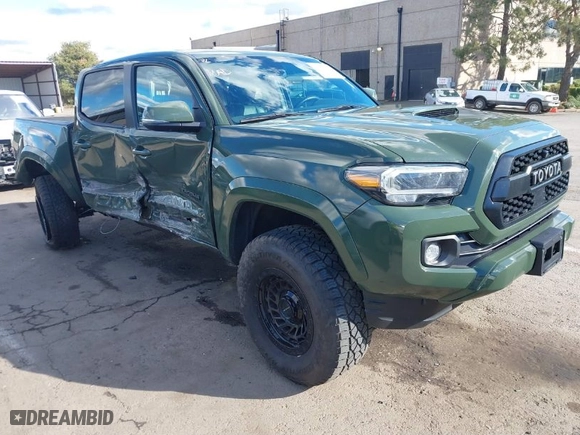 2021 Toyota Tacoma 4WD SR with VIN 3TMCZ5AN4MM401998, listed as a IAAI auction lot 41712813 with 91,371 mi miles. Bid and sale history available at carsss.com. Image 1.