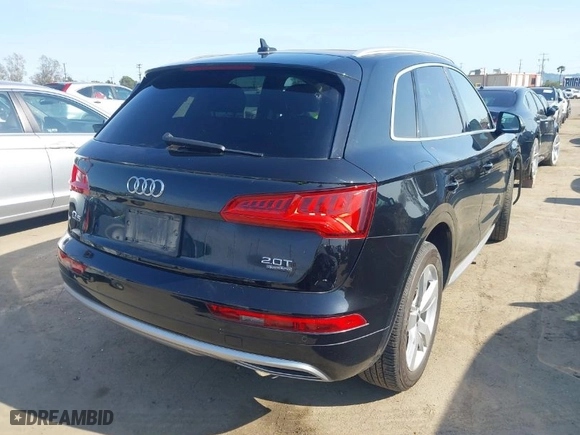 2018 Audi Q5 Premium Plus with VIN WA1BNAFY9J2055866, listed as a IAAI auction lot 41975516 with 89,746 mi miles. Bid and sale history available at carsss.com. Image 4.