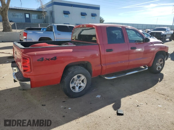 2006 Dodge Dakota SLT with VIN 1D7HW48N76S715000, listed as a Copart auction lot 87466974 with 155,484 mi miles and Salvage Title. Bid and sale history available at DreamBid. Image 3.