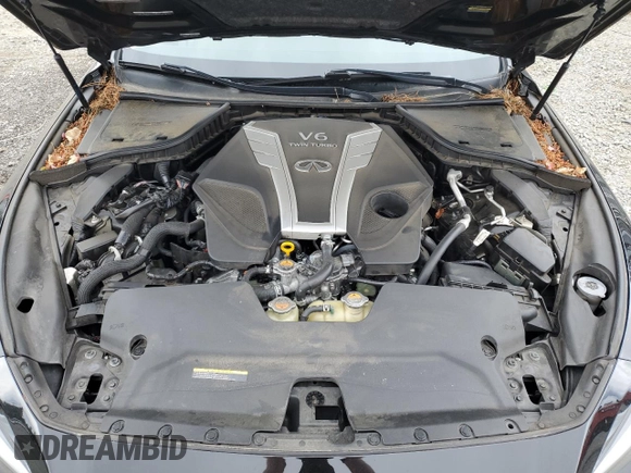 2016 Infiniti Q50 Red Sport 400 with VIN JN1FV7AR3GM451365, listed as a Copart auction lot 62960125 with 87,833 mi miles and Salvage title. Bid and sale history available at DreamBid. Image 11.