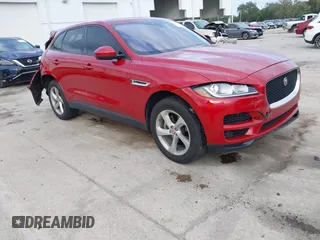 2018 Jaguar F-PACE 30t Premium with VIN SADCJ2GX4JA236448, listed as a IAAI auction lot 41365983 with 1 mi miles. Bid and sale history available at carsss.com. Image 1.