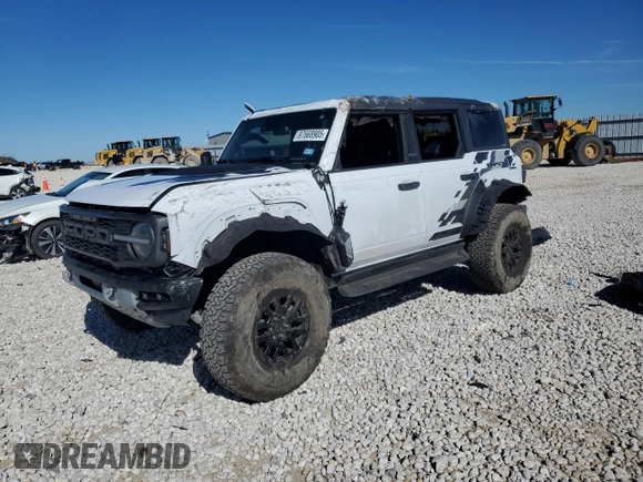2023 Ford Bronco Raptor with VIN 1FMEE5JR5PLC05576, listed as a Copart auction lot 87668905 with 6,663 mi miles and Salvage Title. Bid and sale history available at carsss.com. Image 1.