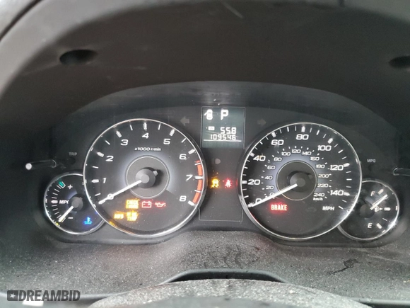 2012 Subaru Legacy 2.5i Limited with VIN 4S3BMBK66C3038314, listed as a Copart auction lot 50309425 with 109546 miles and Salvage Title. Bid and sale history available at carsss.com. Image 9.