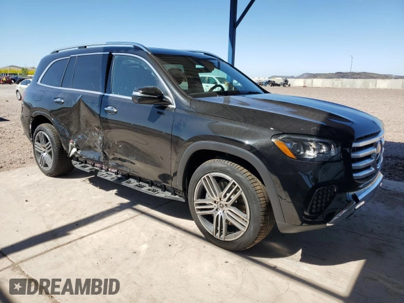 2025 Mercedes-Benz GLS 450 z VIN 4JGFF5KE9SB340328, wystawiony jako Copart lot #54246635 z przebiegiem 250 mil mil oraz Szkoda całkowita • Salvage title. Historia ofert i sprzedaży dostępna na DreamBid. Obrazek 4.