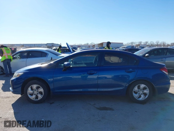2014 Honda Civic Sedan LX with VIN 2HGFB2F57EH529579, listed as a IAAI auction lot 41732190 with 95,176 mi miles. Bid and sale history available at carsss.com. Image 14.