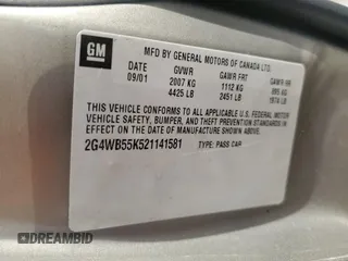 2002 Buick Regal LS with VIN 2G4WB55K521141581, listed as a Copart auction lot 85699244 with 141,510 mi miles and Salvage Title. Bid and sale history available at carsss.com. Image 12.