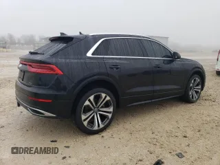 2020 Audi Q8 Premium Plus with VIN WA1BVAF10LD000667, listed as a Copart auction lot 43176355 with 71,253 mi miles and Salvage Title. Bid and sale history available at carsss.com. Image 3.