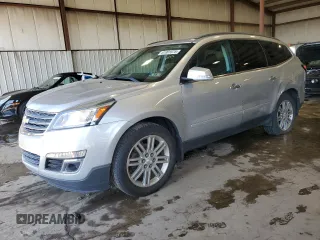 2015 Chevrolet Traverse LT with VIN 1GNKRGKD5FJ266356, listed as a Copart auction lot 61991075 with 107,438 mi miles and Salvage title. Bid and sale history available at DreamBid. Image 1.