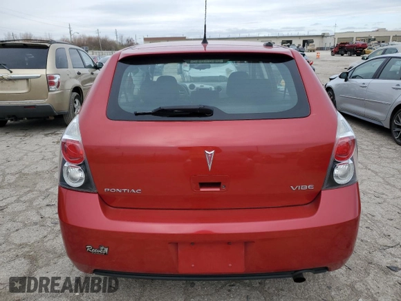 2009 Pontiac Vibe w/1SA with VIN 5Y2SP678X9Z463503, listed as a Copart auction lot 82866454 with 122,782 mi miles and Salvage Title. Bid and sale history available at carsss.com. Image 6.