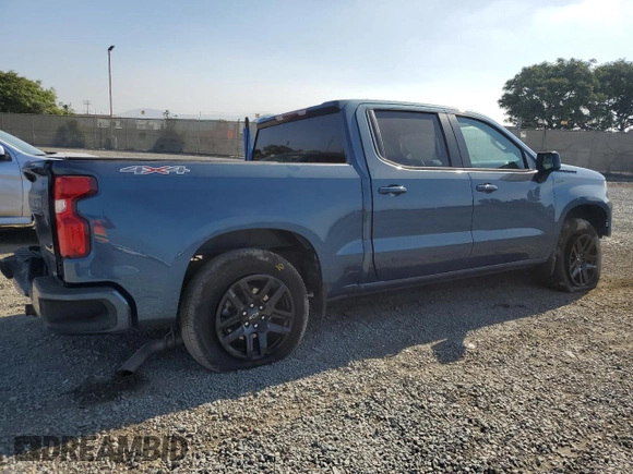 2024 Chevrolet Silverado 1500 RST with VIN 1GCPDEEKXRZ207921, listed as a Copart auction lot 70812624 with 8,207 mi miles and Salvage Title. Bid and sale history available at carsss.com. Image 3.