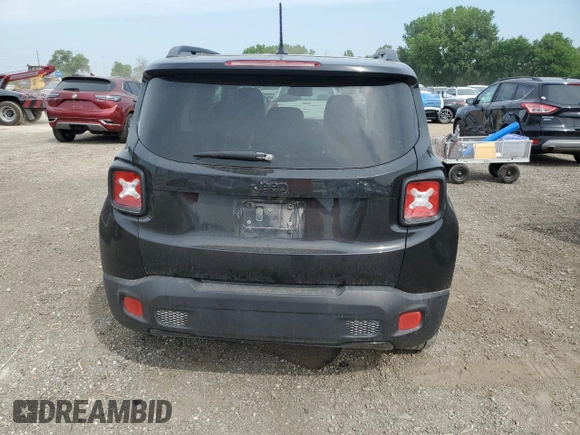 2017 Jeep Renegade Latitude with VIN ZACCJABBXHPF27614, listed as a Copart auction lot 59770505 with 95,981 mi miles and Salvage title. Bid and sale history available at DreamBid. Image 6.