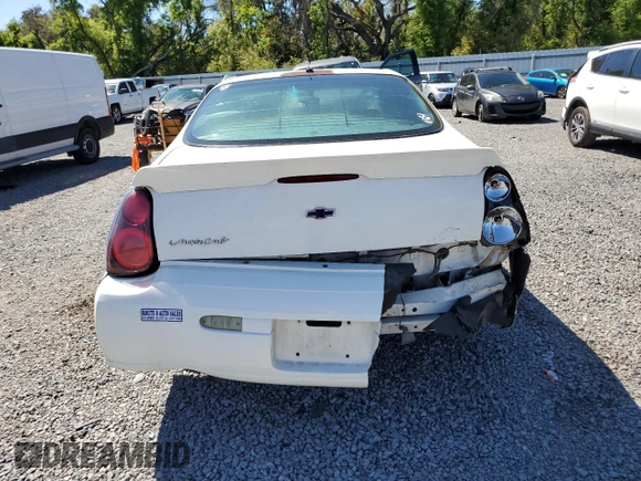 2005 Chevrolet Monte Carlo LS with VIN 2G1WW12E759167517, listed as a Copart auction lot 49975505 with 159,860 mi miles and Salvage Title. Bid and sale history available at carsss.com. Image 6.