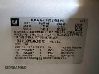 2010 GMC Terrain SLE-2 with VIN 2CTALDEW7A6381942, listed as a Copart auction lot 46286705 with 109,659 mi miles and Clean Title. Bid and sale history available at carsss.com. Image 12.