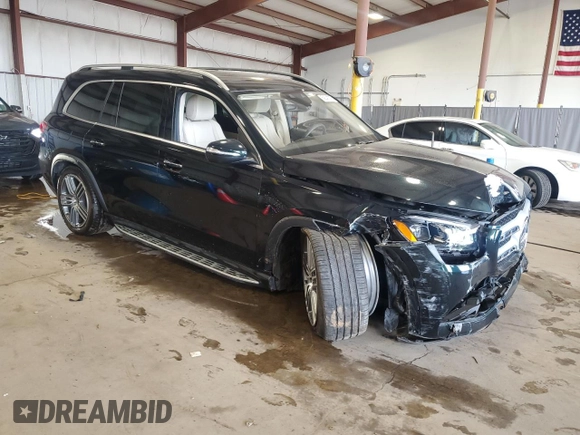 2021 Mercedes-Benz GLS 450 with VIN 4JGFF5KE6MA419030, listed as a Copart auction lot 59041075 with 39,780 mi miles and Salvage title. Bid and sale history available at DreamBid. Image 4.