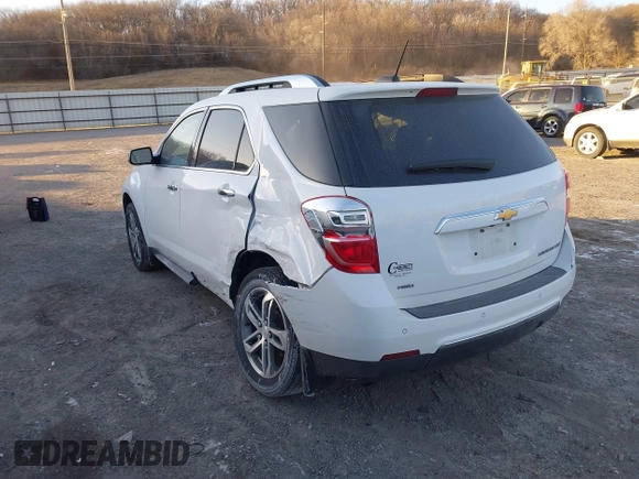 2016 Chevrolet Equinox LTZ with VIN 2GNFLGEK7G6299922, listed as a IAAI auction lot 41316533 with 89,938 mi miles. Bid and sale history available at carsss.com. Image 3.