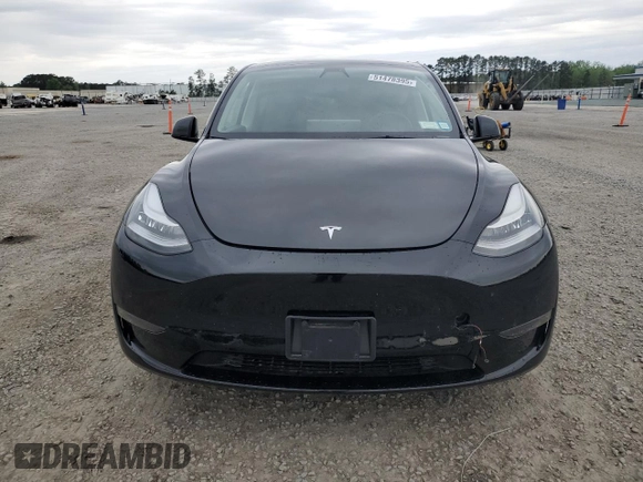 2022 Tesla Model Y Long Range with VIN 7SAYGDEE9NF436674, listed as a Copart auction lot 51478395 with 47,355 mi miles and Salvage Title. Bid and sale history available at carsss.com. Image 5.