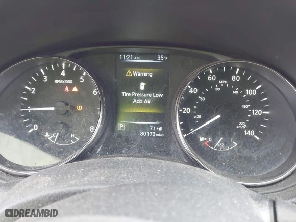 2017 Nissan Rogue S with VIN KNMAT2MV6HP524799, listed as a IAAI auction lot 41423482 with 80,173 mi miles. Bid and sale history available at carsss.com. Image 7.