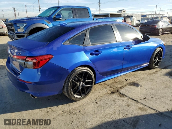 2022 Honda Civic Si with VIN 2HGFE1E51NH471195, listed as a Copart auction lot 77808714 with 24,759 mi miles and Clean Title. Bid and sale history available at DreamBid. Image 3.