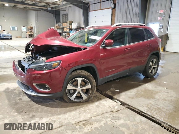 2020 Jeep Cherokee Limited with VIN 1C4PJMDX4LD649713, listed as a Copart auction lot 51147215 with 53,170 mi miles and Salvage Title. Bid and sale history available at carsss.com. Image 1.