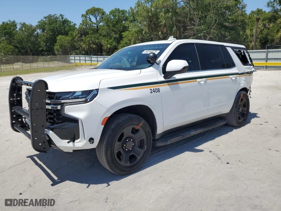2024 Chevrolet Tahoe Commercial with VIN 1GNSCLED9RR174937, listed as a Copart auction lot 50344075 with 16,598 mi miles and Non Repairable. Bid and sale history available at carsss.com. Image 1.