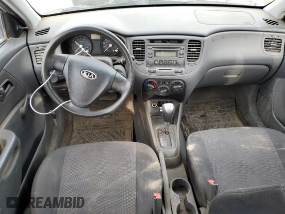 2007 Kia Rio LX with VIN KNADE123276224715, listed as a Copart auction lot 43191905 with 0 mi miles and Salvage Title. Bid and sale history available at carsss.com. Image 8.