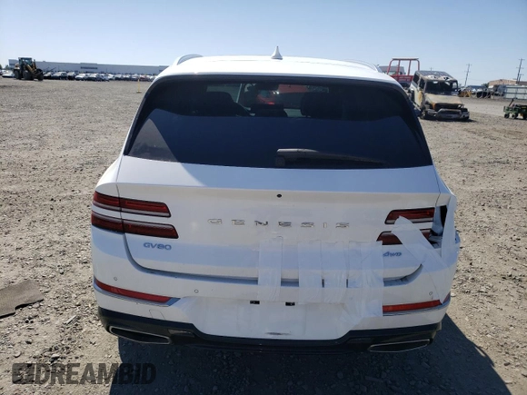 2022 Genesis GV80 with VIN KMUHBDSB6NU096569, listed as a Copart auction lot 58780744 with 17,642 mi miles and Salvage title. Bid and sale history available at DreamBid. Image 6.