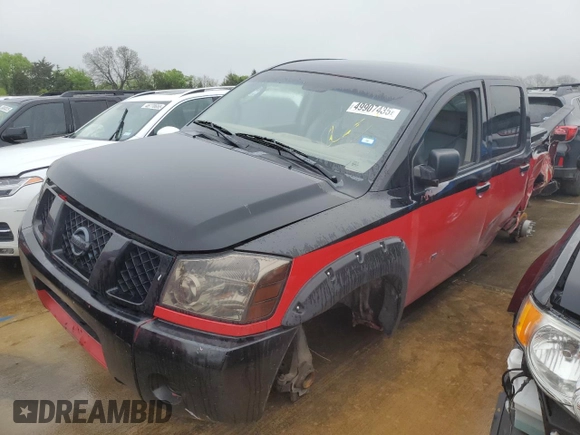 2007 Nissan Titan XE with VIN 1N6BA07A47N215251, listed as a Copart auction lot 49907435 with Not Provided miles and Salvage Title. Bid and sale history available at carsss.com. Image 1.