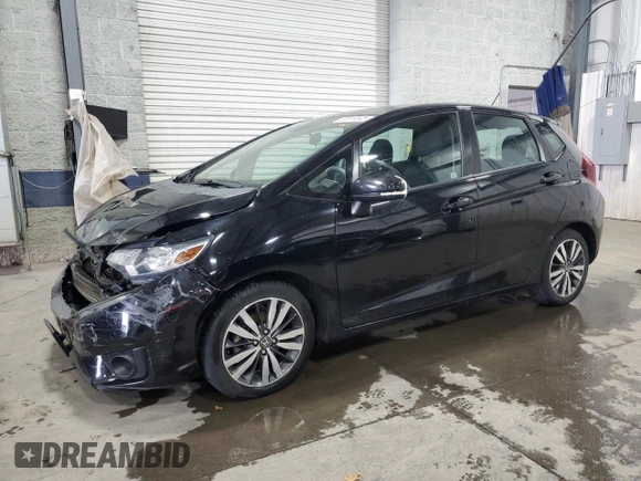 2015 Honda Fit EX-L with VIN 3HGGK5H83FM734672, listed as a Copart auction lot 50918505 with 64,045 mi miles and Salvage Title. Bid and sale history available at carsss.com. Image 1.