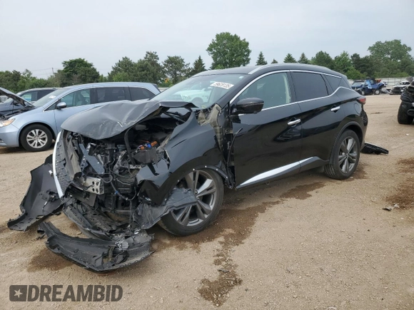 2020 Nissan Murano Platinum with VIN 5N1AZ2DS0LN103889, listed as a Copart auction lot 59628135 with 49,725 mi miles and Salvage title. Bid and sale history available at DreamBid. Image 1.