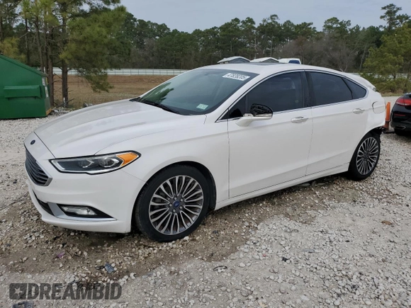2017 Ford Fusion SE with VIN 3FA6P0H98HR175347, listed as a Copart auction lot 47828205 with 124,340 mi miles and Salvage Title. Bid and sale history available at DreamBid. Image 1.