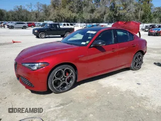 2022 Alfa Romeo Giulia Veloce with VIN ZARFANBN0N7660752, listed as a Copart auction lot 47805155 with 12,519 mi miles and Salvage Title. Bid and sale history available at carsss.com. Image 1.