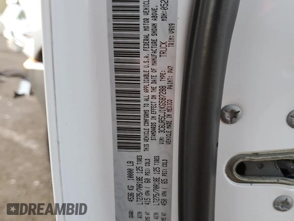 2019 Ram 2500 Tradesman with VIN 3C6UR5CJ1KG587288, listed as a Copart auction lot 84750024 with 57,703 mi miles and Salvage Title. Bid and sale history available at carsss.com. Image 14.