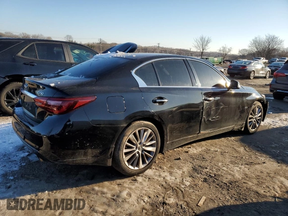 2018 Infiniti Q50 3.0t LUXE with VIN JN1EV7AR9JM432127, listed as a Copart auction lot 87261304 with Not Provided miles and Salvage Title. Bid and sale history available at carsss.com. Image 3.