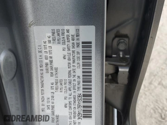 2015 Mazda 3 i Sport with VIN 3MZBM1U76FM160364, listed as a Copart auction lot 53371425 with 168,118 mi miles and Clean Title. Bid and sale history available at carsss.com. Image 12.