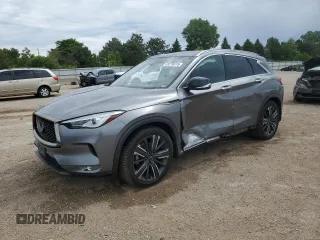 2021 Infiniti QX50 Luxe z VIN 3PCAJ5BB3MF120184, wystawiony jako Copart lot #58276615 z przebiegiem 59 974 mil mil oraz Szkoda całkowita • Salvage title. Historia ofert i sprzedaży dostępna na DreamBid. Obrazek 1.