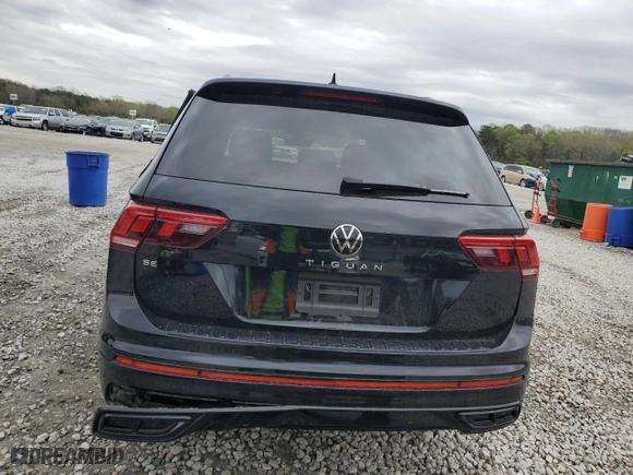 2024 Volkswagen Tiguan SE R-Line Black with VIN 3VVCB7AX3RM010352, listed as a Copart auction lot 50008955 with 16,095 mi miles and Salvage Title. Bid and sale history available at carsss.com. Image 6.