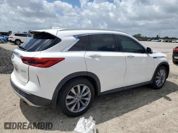 2019 Infiniti QX50 LUXE with VIN 3PCAJ5M15KF133245, listed as a Copart auction lot 50792395 with 36,246 mi miles and Salvage Title. Bid and sale history available at carsss.com. Image 3.
